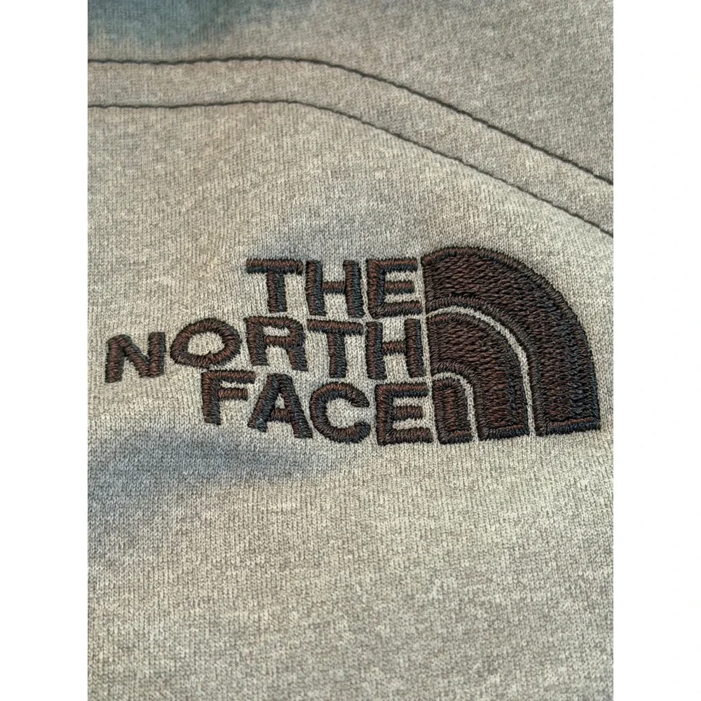The North Face Men XXL Gray Sherpa Lined Full Zip Fleece Jacket Pockets Gorpcore